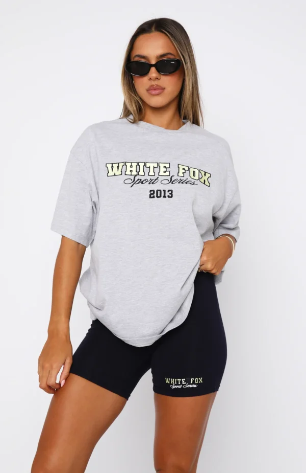 A Power Move Oversized Tee Grey Marle