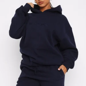 Stay Lifted Oversized Hoodie Navy